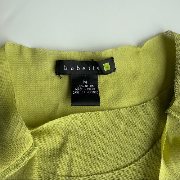 Babette , size:M Sleeveless Lime Green Women's Shell Top - Picture 4 of 5